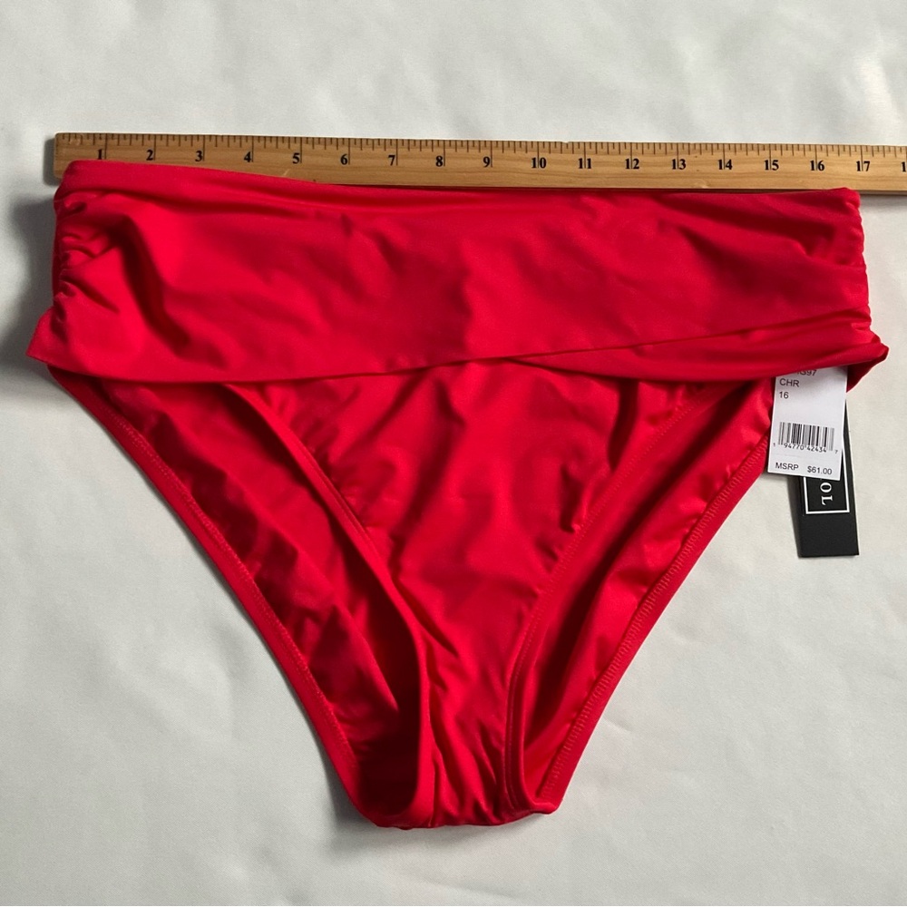 La Blanca Red Women's One Piece Swimsuit Size 16 - Picture 4 of 8